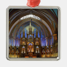 Canada,  Quebec,  Montreal. Interior of Notre 2 Ornaments
