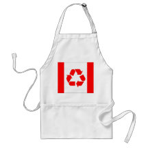 Canada recycle flag apron