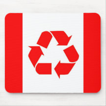 Canada recycle flag mousepad