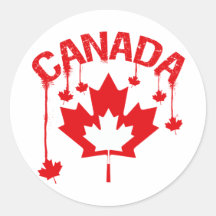 Canada Round Sticker