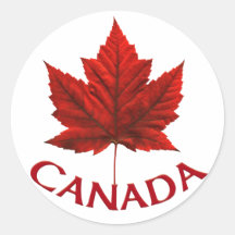 Canada Souvenir Stickers Red Maple Leaf Stickers