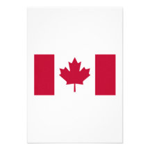Canadian Flag Custom Announcements