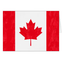 CANADIAN FLAG GREETING CARD