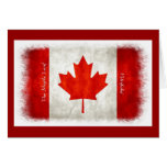 Canadian Flag Maple Leaf l'Unifolié Greeting Card
