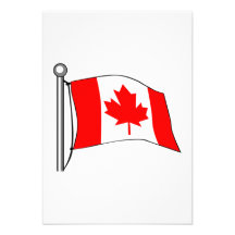 Canadian Flag Personalized Invitation