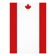 Canadian Flag Portrait Invitation