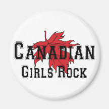 Canadian Girls Rock Fridge Magnets