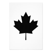 Canadian Maple Leaf Personalized Invites