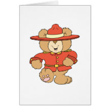 Canadian Mountie Bear Greeting Cards