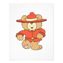 Canadian Mountie Bear Invitations