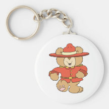 Canadian Mountie Bear Keychains