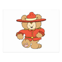 Canadian Mountie Bear Post Card