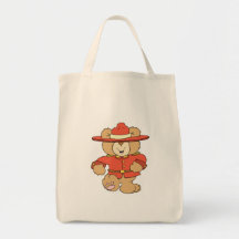Canadian Mountie Bear Tote Bags