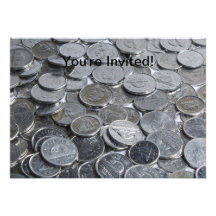 Canadian Silver Coins Personalized Invitation