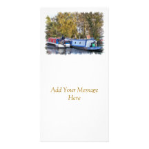 CANAL BOATS UK PERSONALISED PHOTO CARD