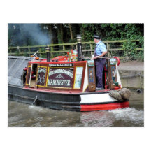 CANAL BOATS UK POSTCARD