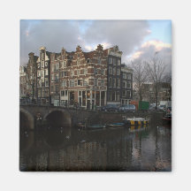 Canals in Amsterdam Magnets
