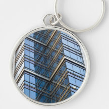 Canary Wharf  London Abstract Keychain