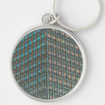 Canary Wharf London Art Key Chains