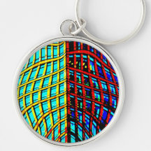 Canary Wharf London Art Key Chains
