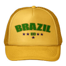 Canary Yellow Brazil 5 Star Logo Cap Trucker Hats