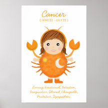 Cancer - Girl Horoscope Poster