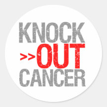 Cancer - Knock Out Cancer Round Stickers