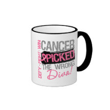 Cancer Picked The Wrong Diva - Breast Cancer Mug