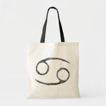 Cancer. Zodiac Astrology Sign. Canvas Bag