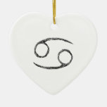 Cancer. Zodiac Astrology Sign. Christmas Ornament