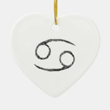 Cancer. Zodiac Astrology Sign. Christmas Ornament