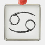 Cancer. Zodiac Astrology Sign. Christmas Ornaments