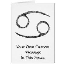 Cancer. Zodiac Astrology Sign. Greeting Cards