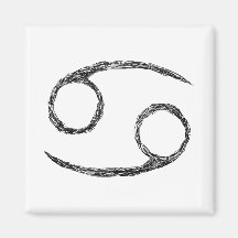 Cancer. Zodiac Astrology Sign. Magnets