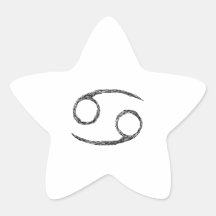 Cancer. Zodiac Astrology Sign. Star Stickers