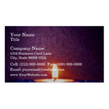 Candle flame business card