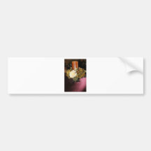 candle with flowers bumper sticker