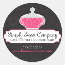 Candy and Dessert Buffet Round Sticker