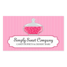 Candy Buffet and Dessert Bars Business Cards