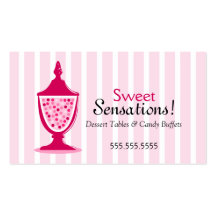 Candy Buffet and Dessert Tables Business Cards