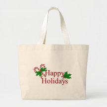 Candy Cane Collection Happy Holidays Impulse tote Tote Bag