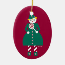 Candy Cane Martzkin Christmas Ornament