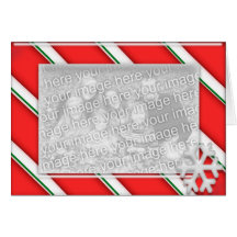 Candy Cane Snowflake Greeting Cards