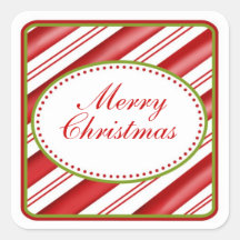 Candy Cane Stripe Christmas Stickers