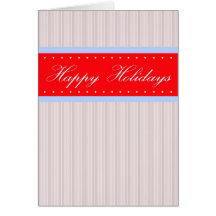 Candy Cane Stripe Happy Holidays Christmas Card