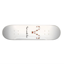 Candy canes custom skate board