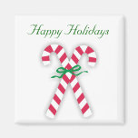 Candy Canes Happy Holidays Magnet