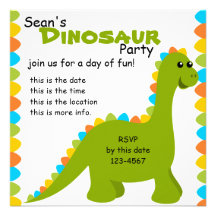 Candy Colours Dino Invite
