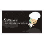 Candy fairy chef eating chocolate business cards