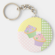 Candy Hearts Cupcakes Key Chain